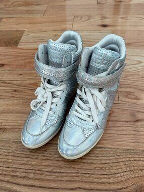 Ash Metallic Grey/Silver Wedge Sneaker